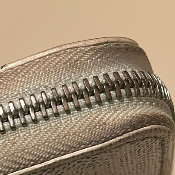 Goyard Matignon Zip Around Long Wallet White Leather Pattern Luxury Artsy Summer - Picture 15 of 16